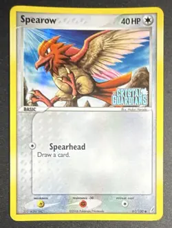 Pokemon Company Spearow 61/100 Crystal Guardians Reverse Holo Common Basic 40 HP - Image 1