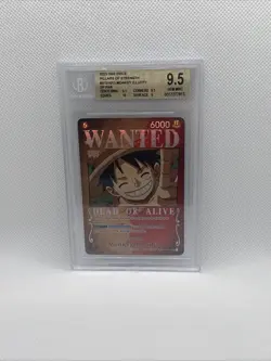2023 ONE PIECE PILLARS OF STRENGTH #ST01012 MONKEY.D.LUFFY SP PAR BGS 9.5 - Image 1