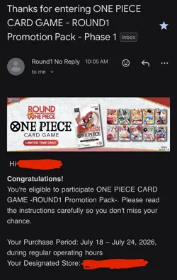 One Piece x Round 1 Promo Pack - One Piece TCG Promos - Image 2