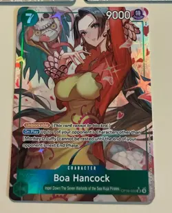 One Piece The Time Of Battle Boa Hancock OP16-032 Alternate Alt Art NM + Bonus - Image 2