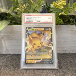 2020 Pokemon Sword & Shield Vivid Voltage Pikachu V #043 PSA 9 Mint 43 - Image 1
