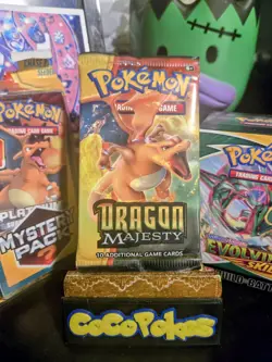 2018 Pokemon TCG Sun Moon Dragon Majesty Booster Pack New Sealed Charizard Art* - Image 1