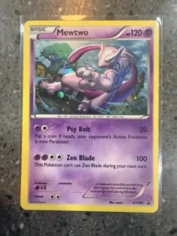 Mewtwo XY100 Black Star Promo Cosmos Holo Pokemon TCG 2015 LP - Image 1