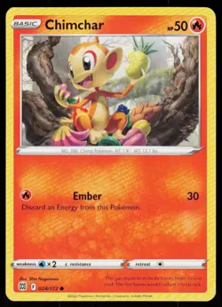 Chimchar 024/172 Common Brilliant Stars Pokemon Near Mint - Image 1
