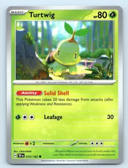 Turtwig 010/162 Common Temporal Forces Pokemon Near Mint - Image 1