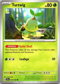 Turtwig 010/162 Common Temporal Forces Pokemon Near Mint - Image 1