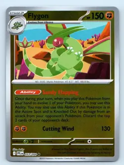 Flygon 053/094 Rare Phantasmal Flames Pokemon Reverse Holo Near Mint - Image 1