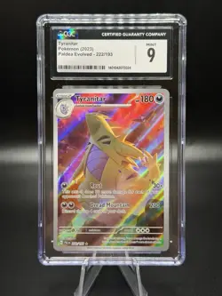 Pokemon - Tyranitar - #222/193 - Paldea Evolved - CGC 9 MINT - Image 1
