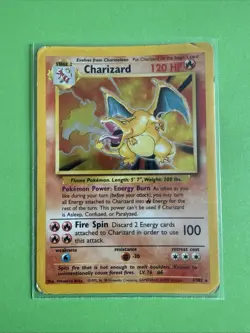 Pokemon TCG Charizard Card 4/102 WOTC 1999 Rare Holo Base Set - Image 1
