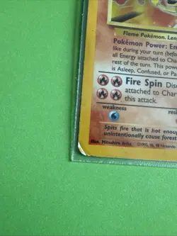 Pokemon TCG Charizard Card 4/102 WOTC 1999 Rare Holo Base Set - Image 3