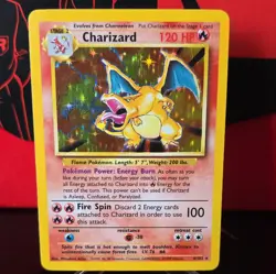 Pokemon Charizard Card 4/102 Base Set Holo Rare Vintage 1999 WOTC - Image 1