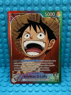 One Piece Monkey.D.Luffy OP13-001 Alternate Art Leader Carrying On His Will - Image 1