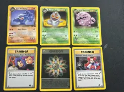 Pokemon Cards - Team Rocket 6x Rare Card Bundle Dark Machamp PL-EXC - Image 1