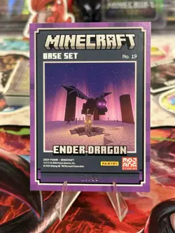 2024 Panini Minecraft Ender Dragon #19 Gold Holo /99 - Image 3