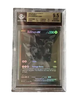 2025 POKEMON BLK EN-BLACK BOLT BLACK WHITE RARE #172 ZEKROM EX BGS 9.5 - Image 1
