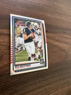 Rex Grossman 2025 Panini Donruss Optic #66 Silver Holo Prizm Chicago Bears NM - Image 3