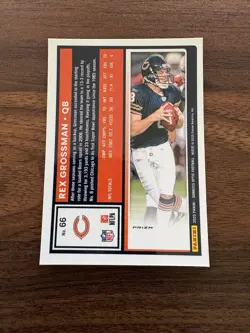 Rex Grossman 2025 Panini Donruss Optic #66 Silver Holo Prizm Chicago Bears NM - Image 5