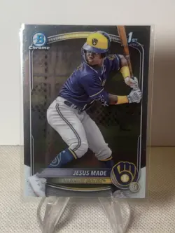 2025 Bowman Jesus Made Chrome 1st Bowman Prospects #BCP-50 Brewers - Image 1