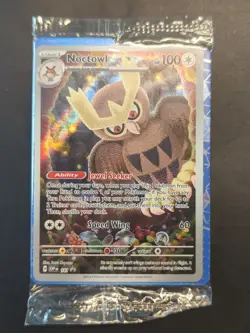 Pokemon Noctowl 141 Stellar Crown Etb Promo Black Star Sealed - Image 1