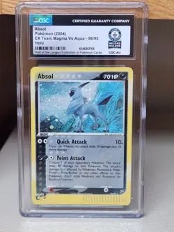 CGC World Record Absol 2004 EX Team Magma Vs Aqua 96/95 Holo Pokemon Card - Image 1