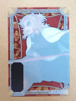 Demon Slayer Kimetsu no Yaiba Stained Glass Card Kyojuro Rengoku - Image 2