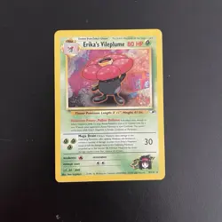 Erika’s Vileplume 5/132 Holo Rare Gym Heroes LP WOTC Vintage Pokemon Card - Image 1