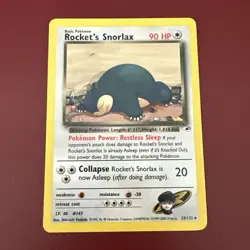 Rocket's Snorlax 33/132 Rare Gym Heroes Pokemon Card - Image 1