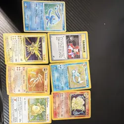 Nintendo Pokemon TCG Vintage 7-Card Lot Holo Manaphy Zapdos Vaporeon 1999 - Image 1