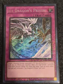 Yugioh Ice Dragon's Prison Prismatic Collector's Rare RA01-EN078 1st NM - Image 1