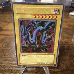 Yugioh 2002 Magic Ruler Serpent Night Dragon Reverse Foil Error HP - Image 1
