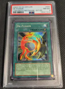 Yugioh De-Fusion LON-097 1st Edition Super Rare PSA 8 NM-MT! - Image 1