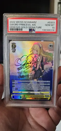 Weiss Schwarz 2022 Gold Signature Sword Princess, AIS Psa 10 - Image 1