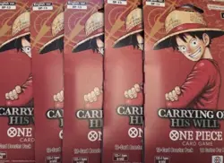LOT 5x Bandai One Piece Card Game OP-13 Carrying On His Will Booster Packs ENG - Image 1