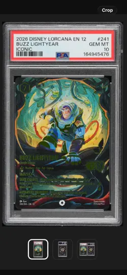 Disney Lorcana Buzz Lightyear Jungle Ranger Iconic 241/204 PSA 10 Freshly Graded - Image 1