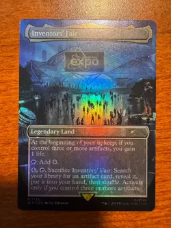 Iron Man Inventors' Fair MTG Secret Lair Marvel Card Rainbow FOIL IN HAND - Image 1