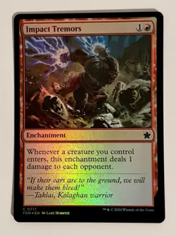 1x Foil Impact Tremors - Foundations NM - MTG FDN - Image 1