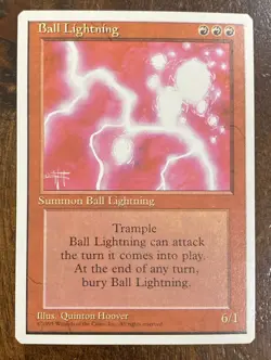 Magic: The Gathering (MTG) - Ball Lightning, 4th Edition, Near Mint or Better - Image 1