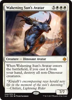 MTG Wakening Sun's Avatar - Foil, Ixalan, Damaged, English - Image 1