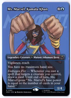 Ms. Marvel, Kamala Khan (Borderless) MSH 361 Magic: The Gathering R NM - Image 1