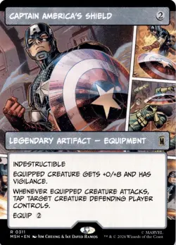 Captain America's Shield (Borderless) 311 Marvel Super Heroes MTG NM - Image 1