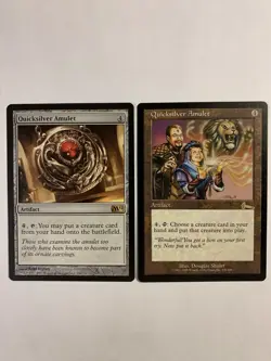 2X SP MTG Magic The Gathering Quicksilver Amulet Urza's Legacy M12 Core Set Rare - Image 1