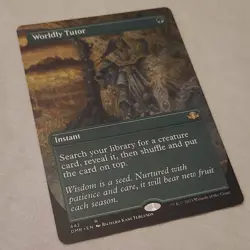 Wizards of the Coast Worldly Tutor Dominaria Remastered Foil Green EN 0442 - Image 3