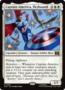 Captain America, Skybound (FOIL) x1 - MTG Marvel Super Heroes Commander MSC #588 - Image 1