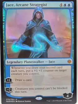 Jace Arcane Strategist Foil NM WAR Alternate Art MTG War of the Spark Mythic - Image 1