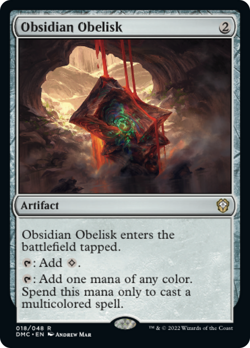 OBSIDIAN OBELISK mtg NM-M Commander Dominaria United 1 Rare - Image 1