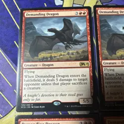 Demanding Dragon R Core Set 2019 135 MTG PLAYSET - Image 2