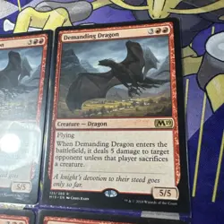 Demanding Dragon R Core Set 2019 135 MTG PLAYSET - Image 3