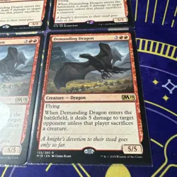 Demanding Dragon R Core Set 2019 135 MTG PLAYSET - Image 4