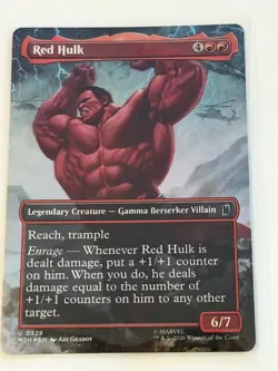 Red Hulk Borderless Marvel Super Heroes Foil 329 - Image 1