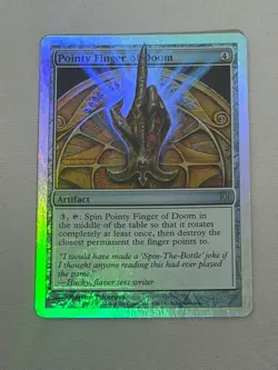 MTG FOIL Pointy Finger of Doom Unhinged Magic the Gathering - Image 1